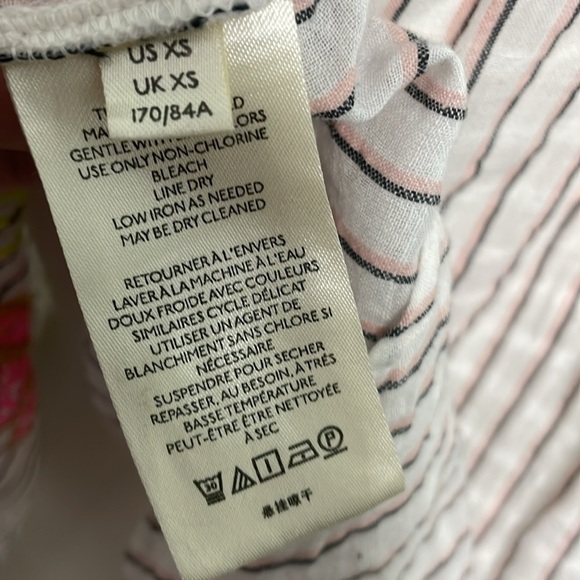 ANTHROPOLOGIE Pilcro Serena Surf Henley Linen Blend Blouse Size XS - Picture 9 of 10